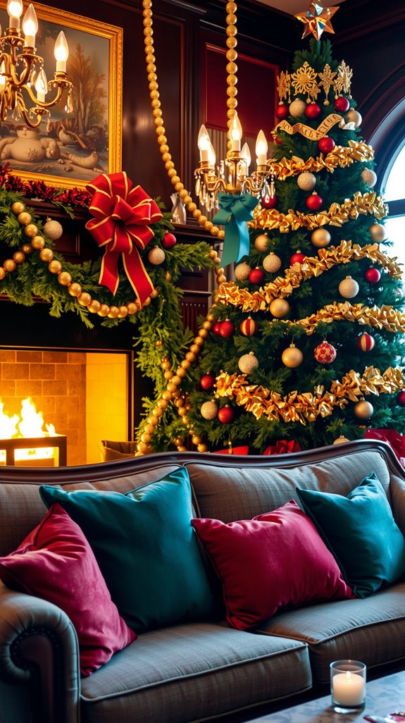 elegant gold bead garlands