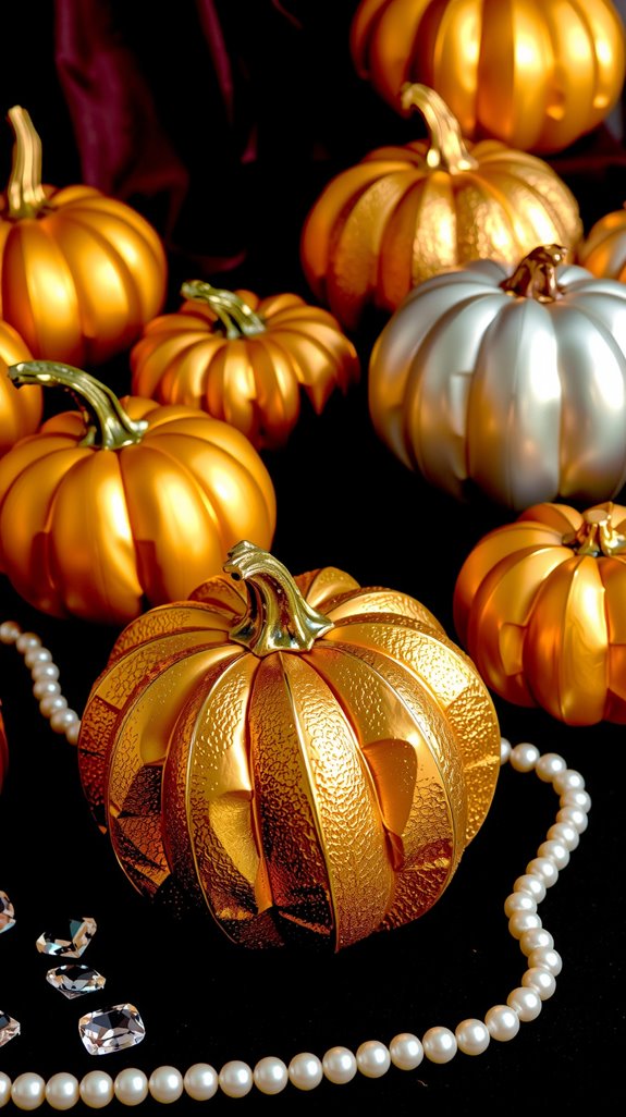 metallic finishes and embellishments