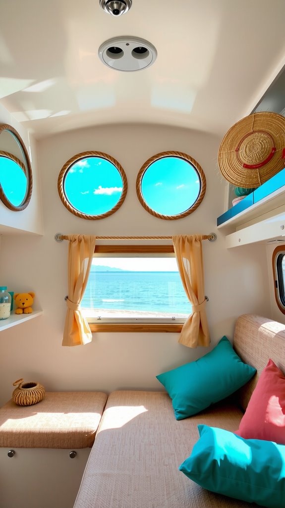 nautical decor with mirrors