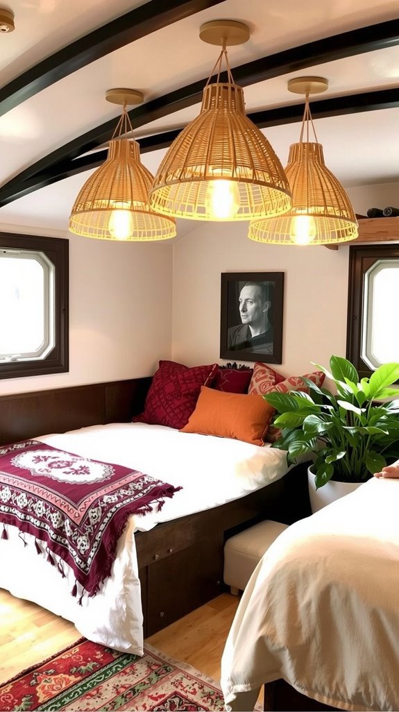 rattan light fixtures installation