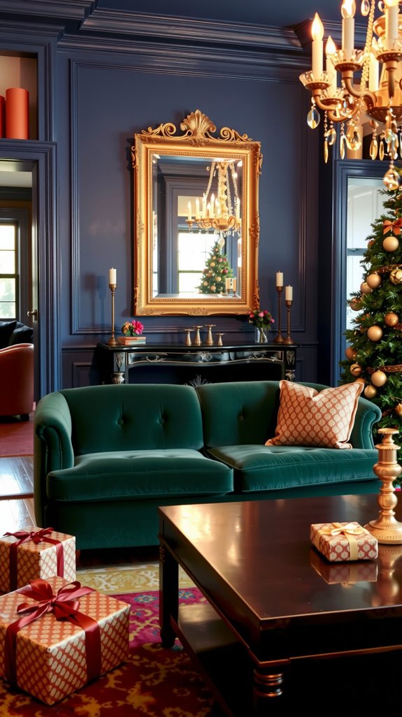 sophisticated dark and gold