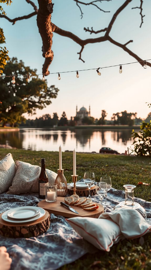 tranquil pond side picnic spots