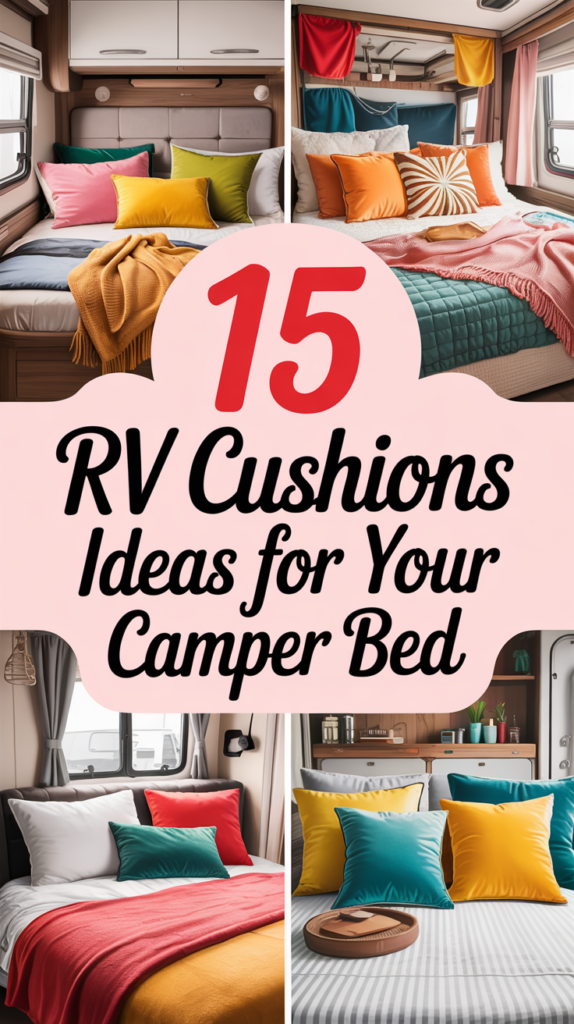 15 RV Bedroom Cushion + Throw Combinations for the Coziest Tiny Sleep Space