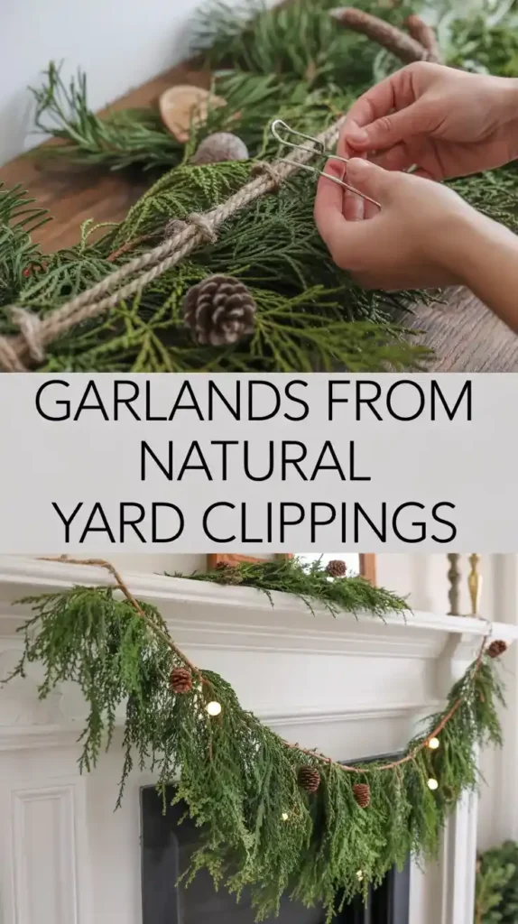 Craft Garlands From Natural Yard Clippings