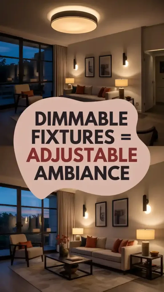 Install Dimmable Fixtures for Adjustable Ambiance