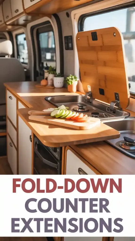 Install Fold-Down Counter Extensions for Flexible Prep Space