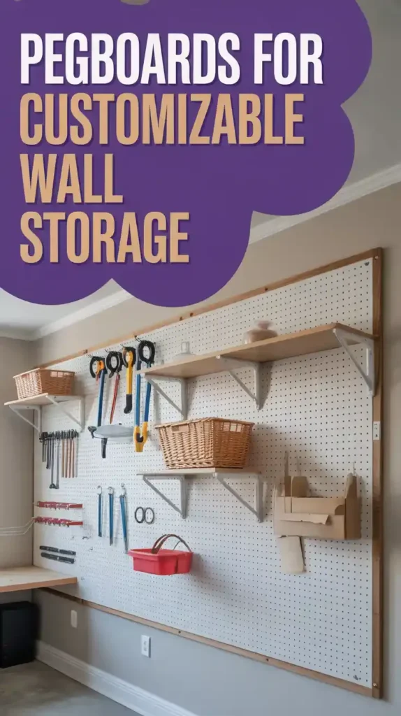 Install Pegboards for Customizable Wall Storage