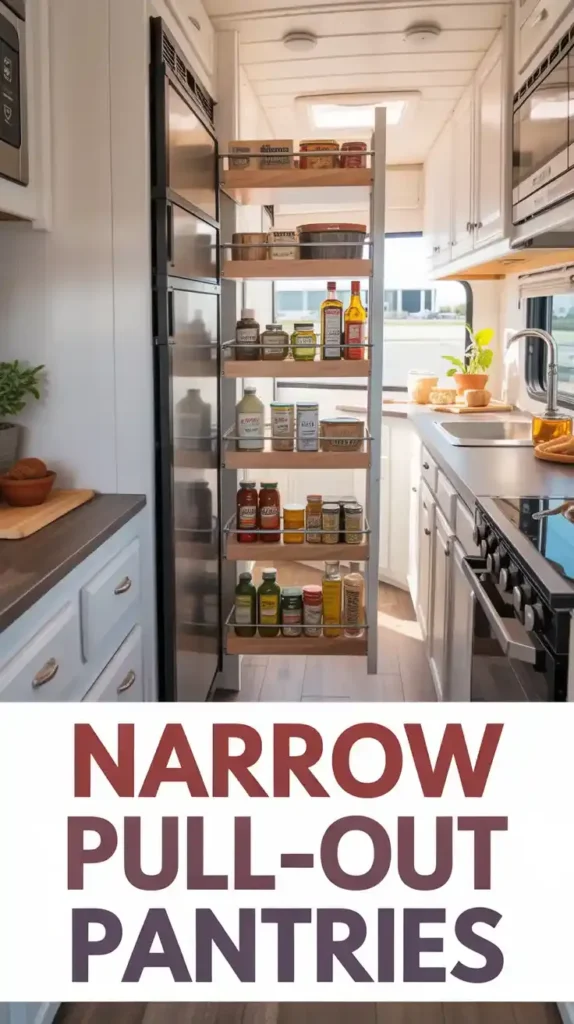 Maximize Gaps With Narrow Pull-Out Pantries