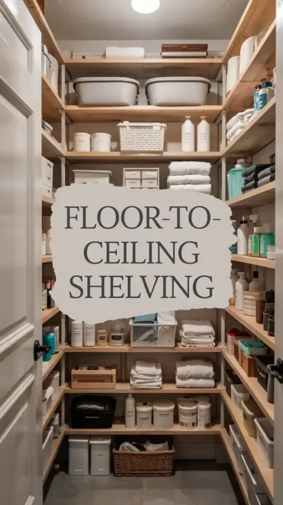 Maximize Vertical Space With Floor-To-Ceiling Shelving