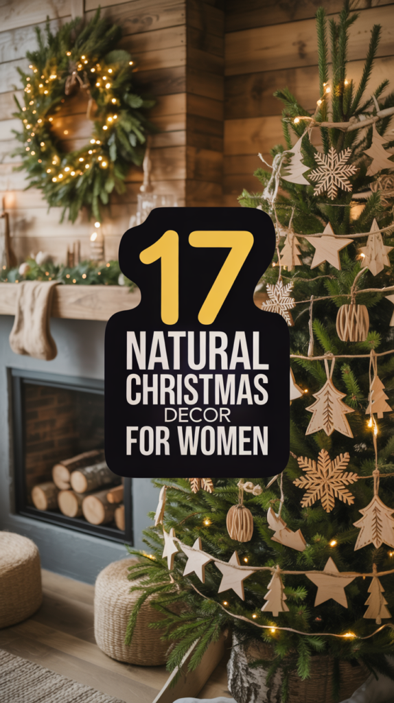 17 Natural Christmas Decor Ideas Using Wood, Greenery & Earthy Textures