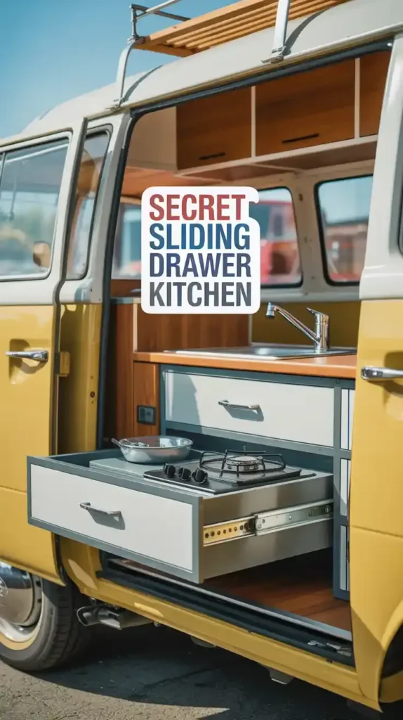 Secret Sliding Drawer Kitchen That Hides When Not in Use