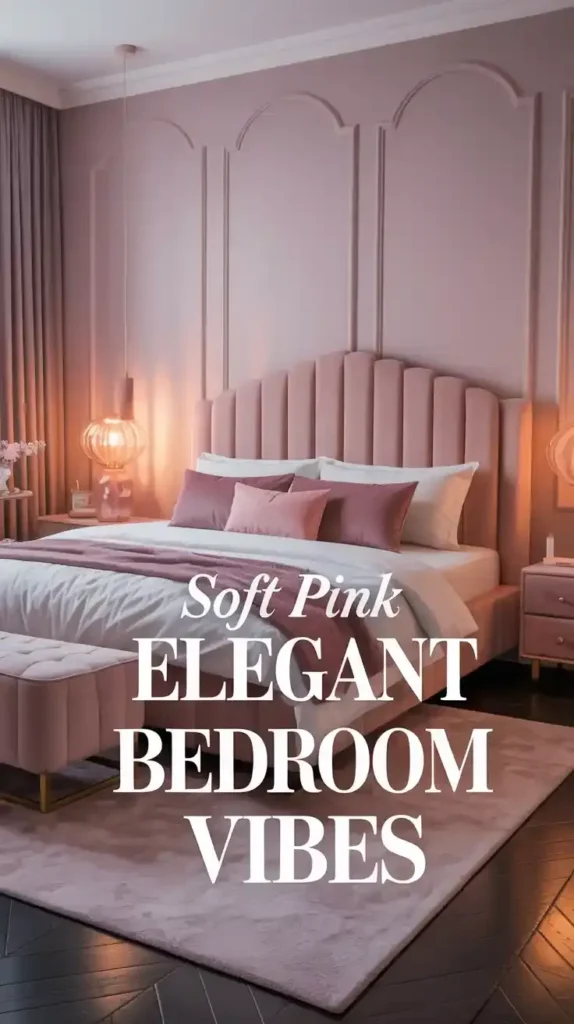 Soft Pink Velvet Accents for Playful Elegance