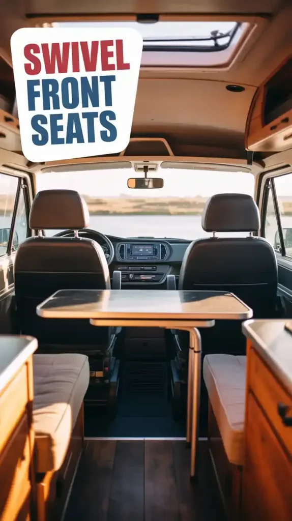 Swivel Front Seats for Extra Living Space Seating