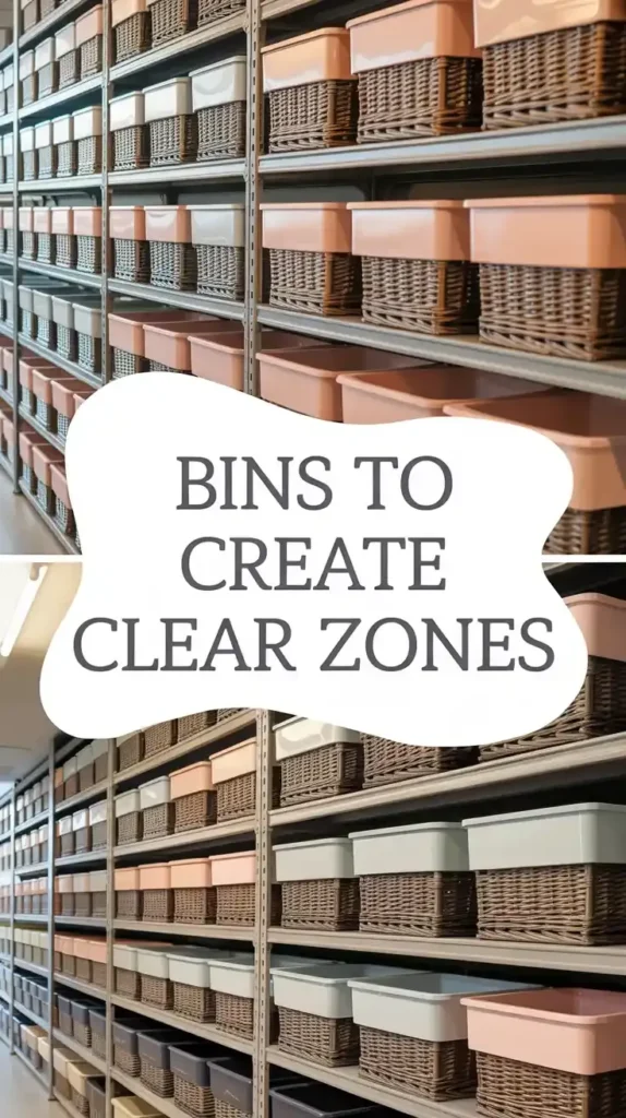 Use Labeled Bins to Create Clear Zones
