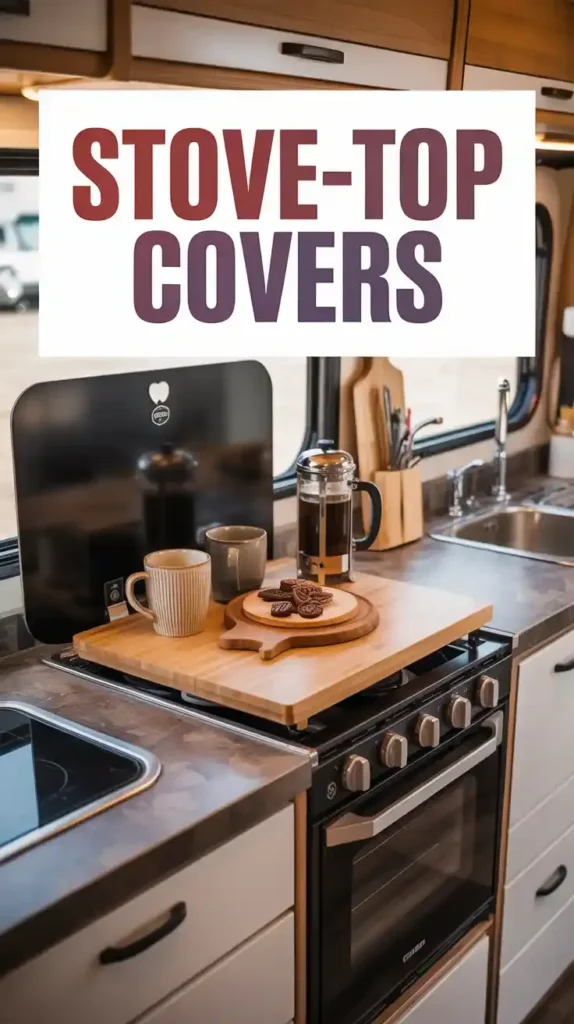 Use Stove-Top Covers to Create Extra Counter Surface