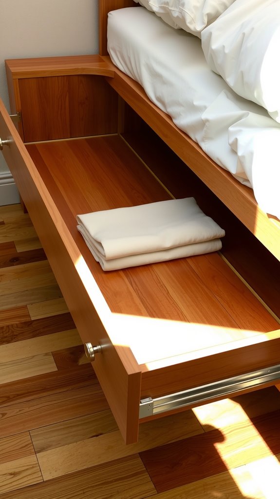built in drawer platform beds