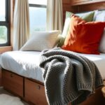 15 RV Bedroom Cushion + Throw Combinations for the Coziest Tiny Sleep Space