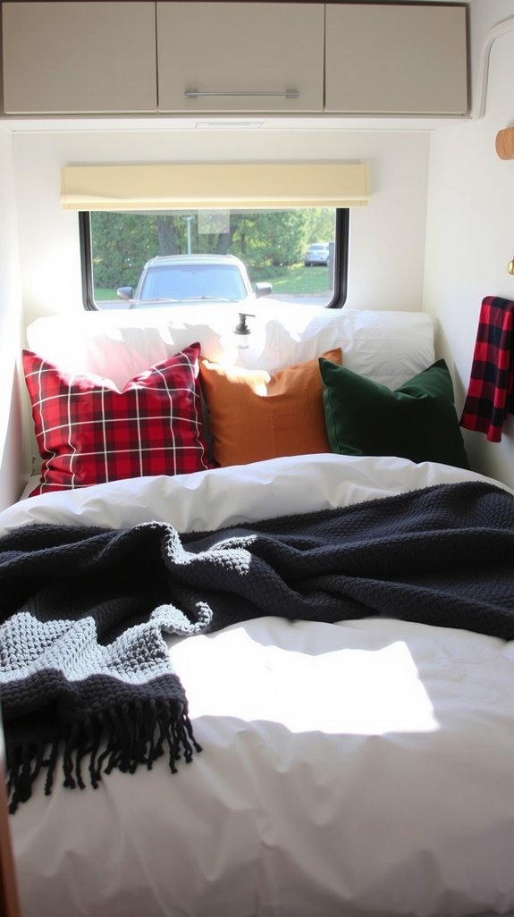 festive rv bedroom decor
