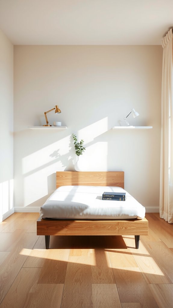 floating shelves save space