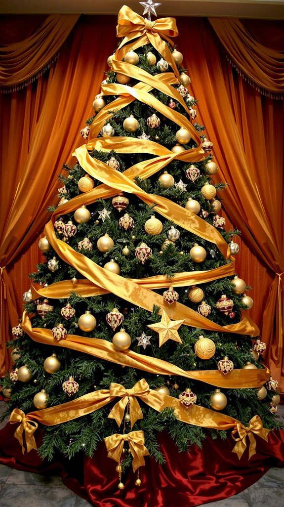 geometric golden ribbon elegance