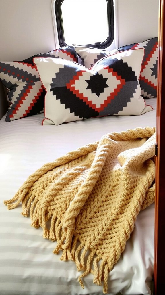 geometric pillows neutral throws