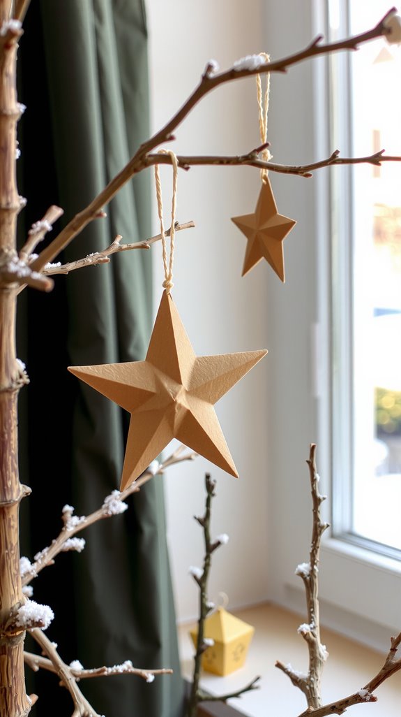 handmade kraft paper stars