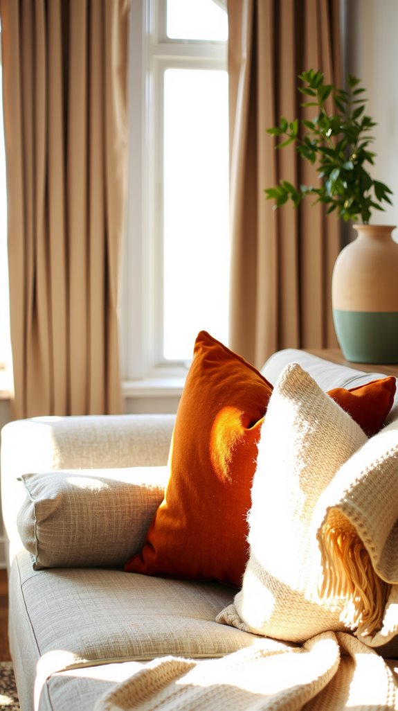 layer oversized plush pillows