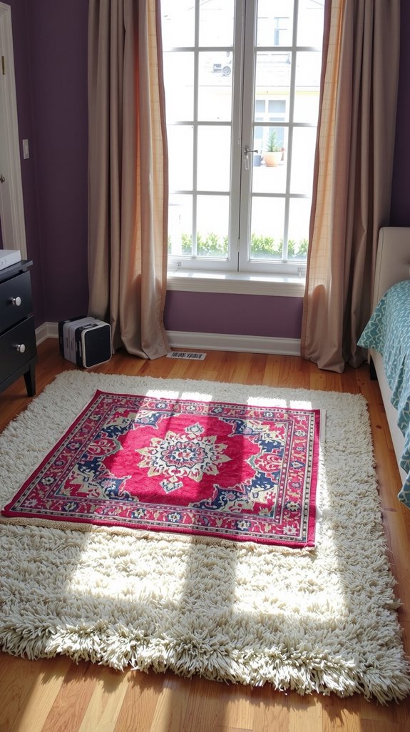 layered rugs for comfort