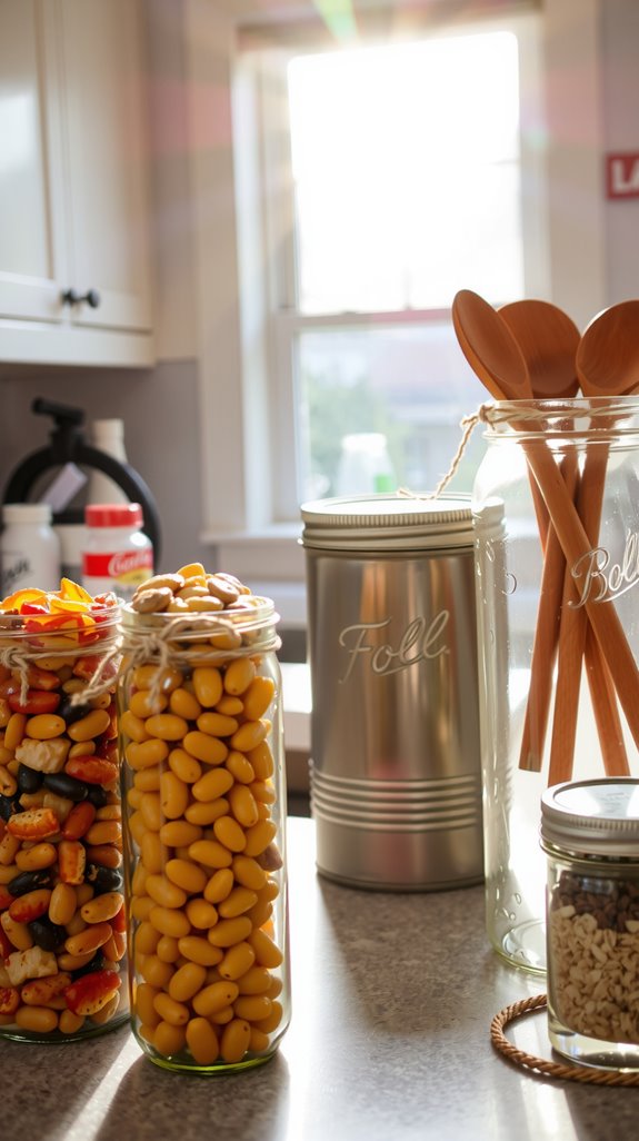 mason jars for organizing