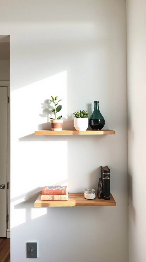 maximize space with shelves
