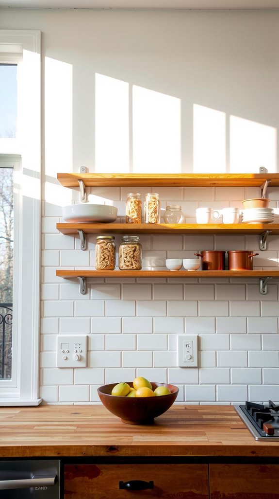 open shelving enhances space