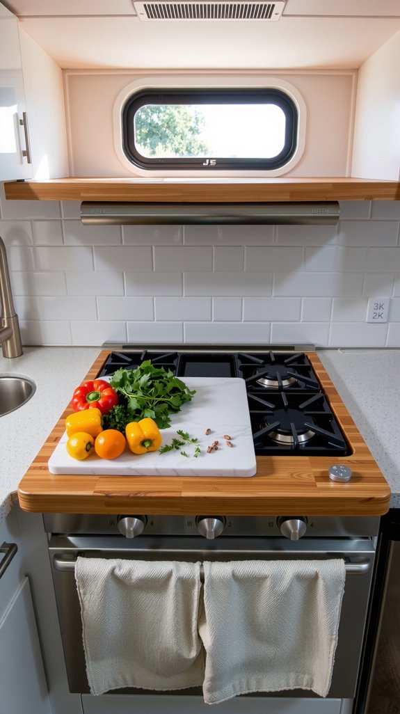 stove top covers enhance counter space