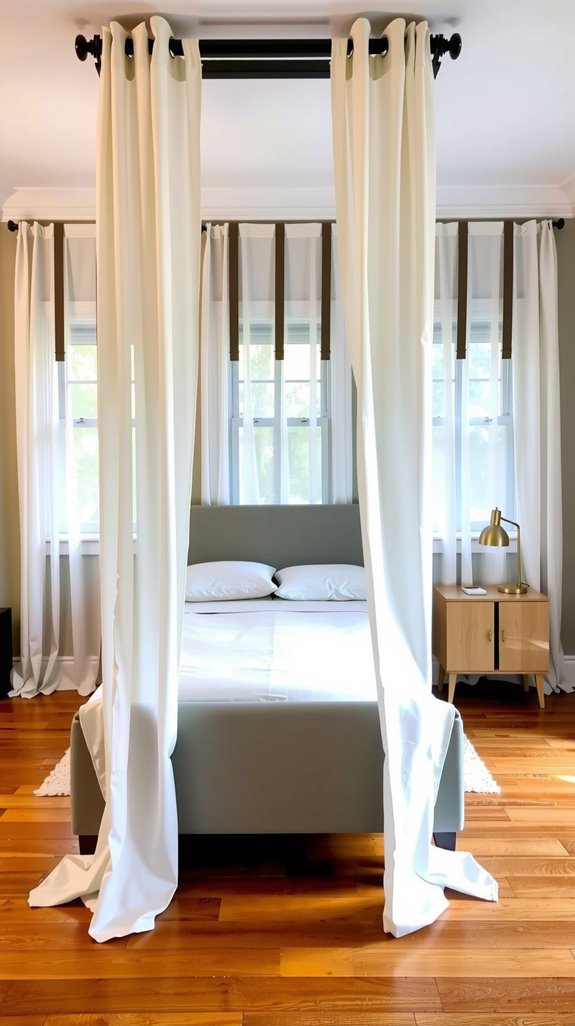 tall curtains create illusion