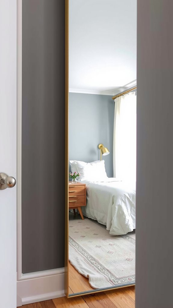 vertical mirrors expand space