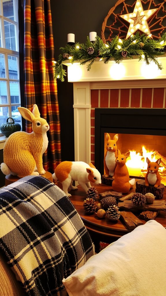 whimsical vintage woodland display