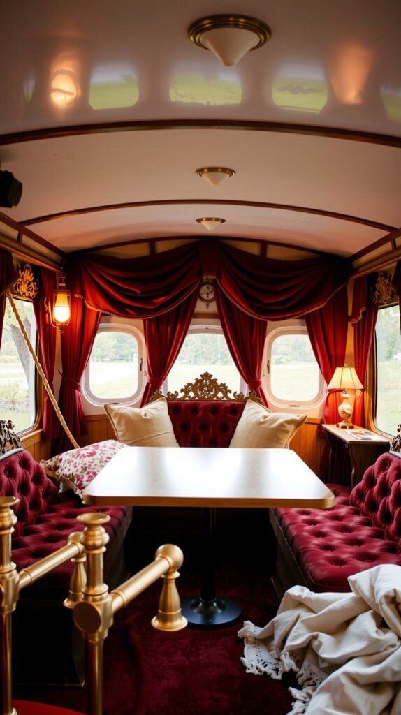 Brass Fixtures and Velvet Upholstery Transform This Sprinter Van