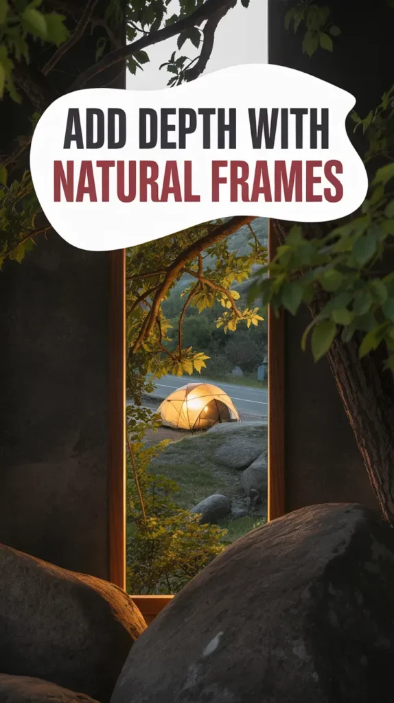 Add Depth With Natural Frames Like Trees and Boulders