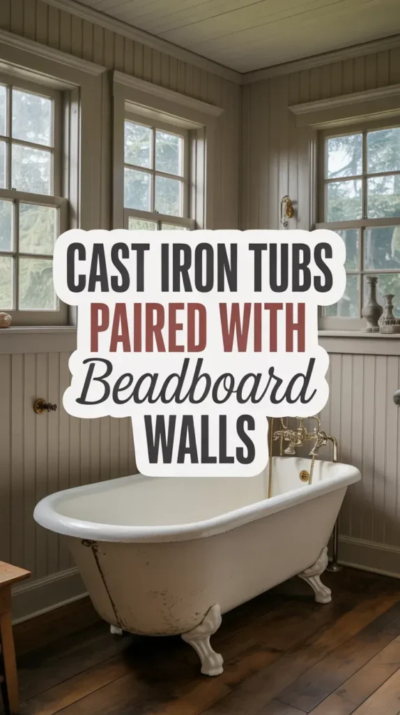 Cast Iron Tubs Paired With Beadboard Walls