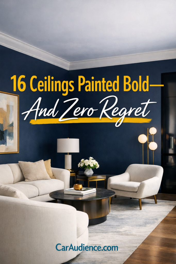 16 Living Rooms That Prove Color-Drenched Ceilings Actually Work