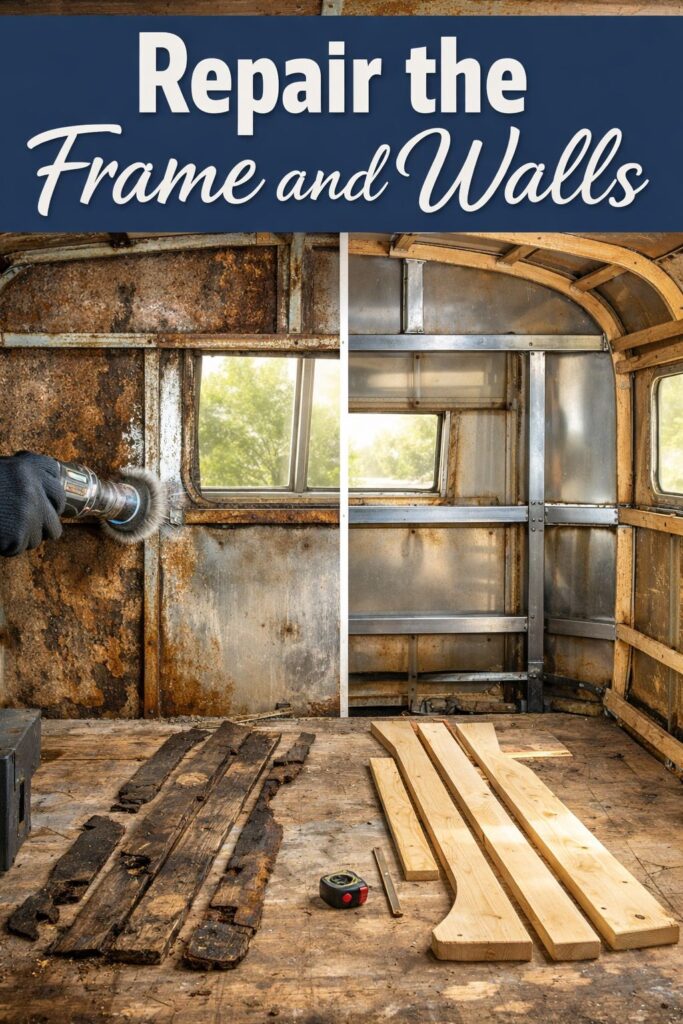 Repair the Frame and Walls Using Period-Appropriate Methods