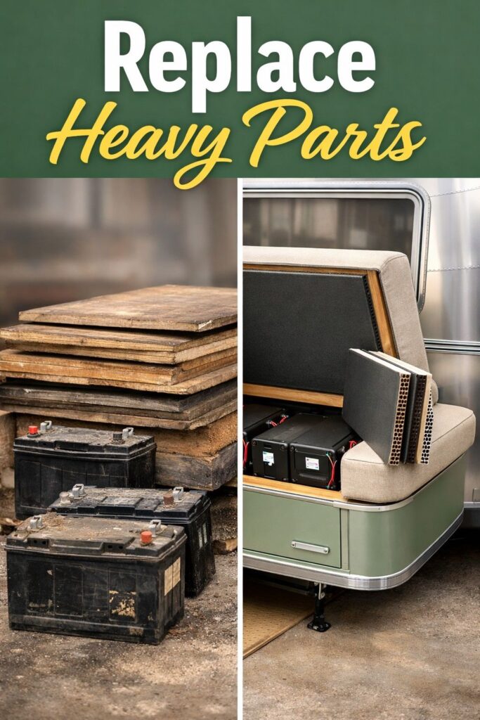 Replace Heavy Parts With Composite Panels and Lithium Batteries