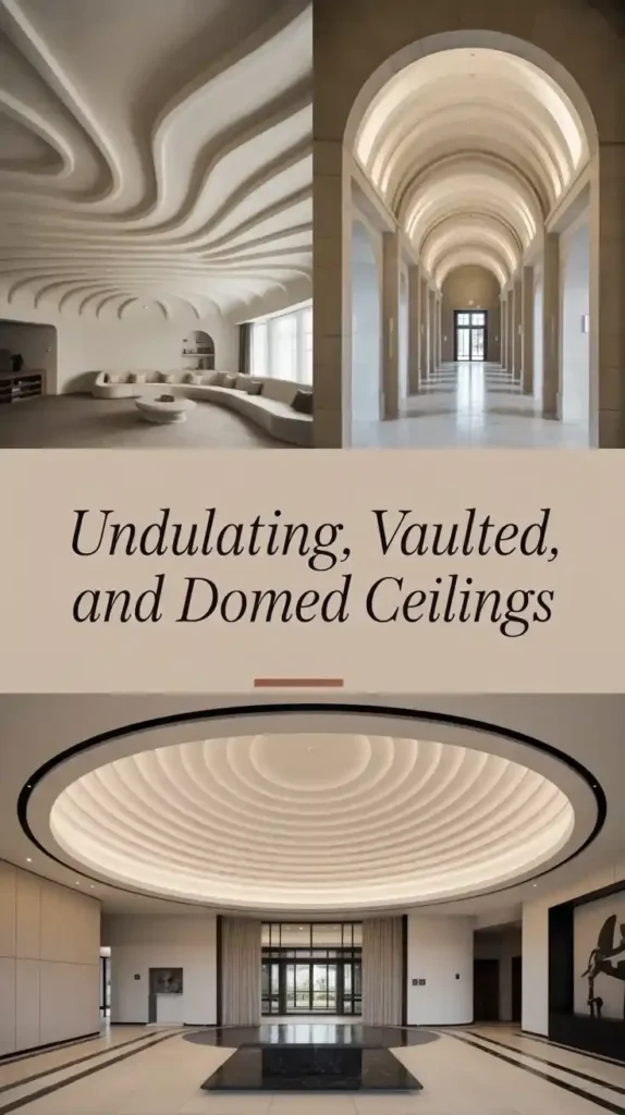 Types of Wave Ceiling Designs: Undulating, Vaulted, and Domed