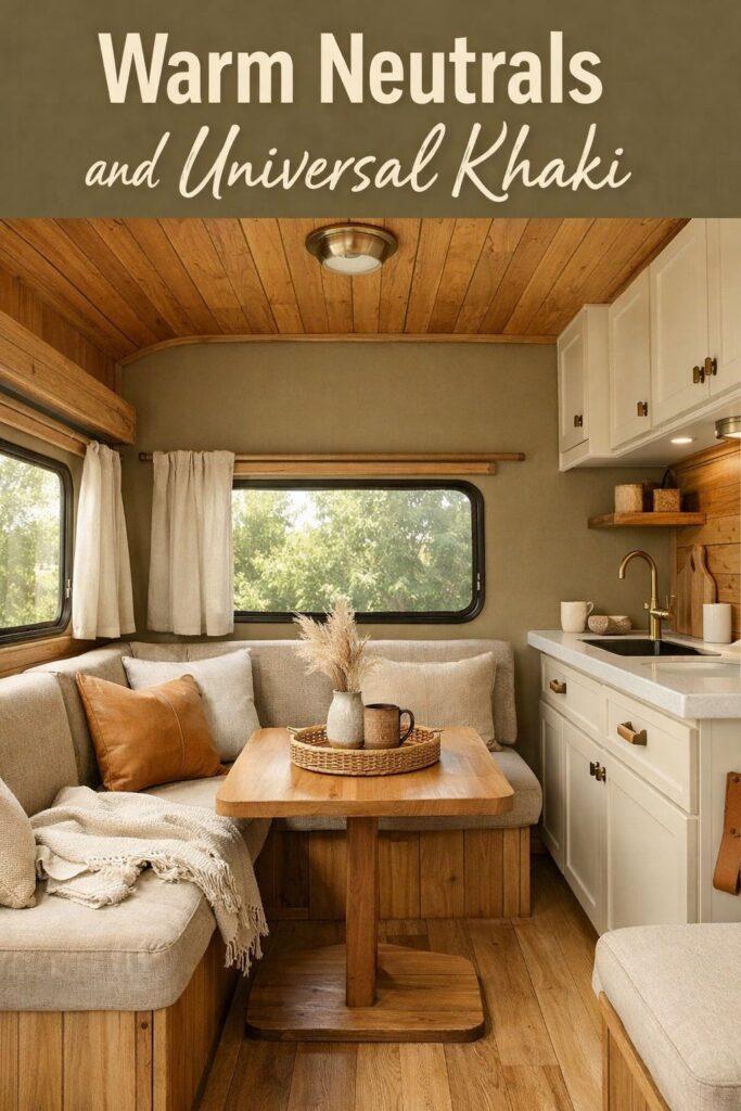 Warm Neutrals and Universal Khaki for Versatile Interiors