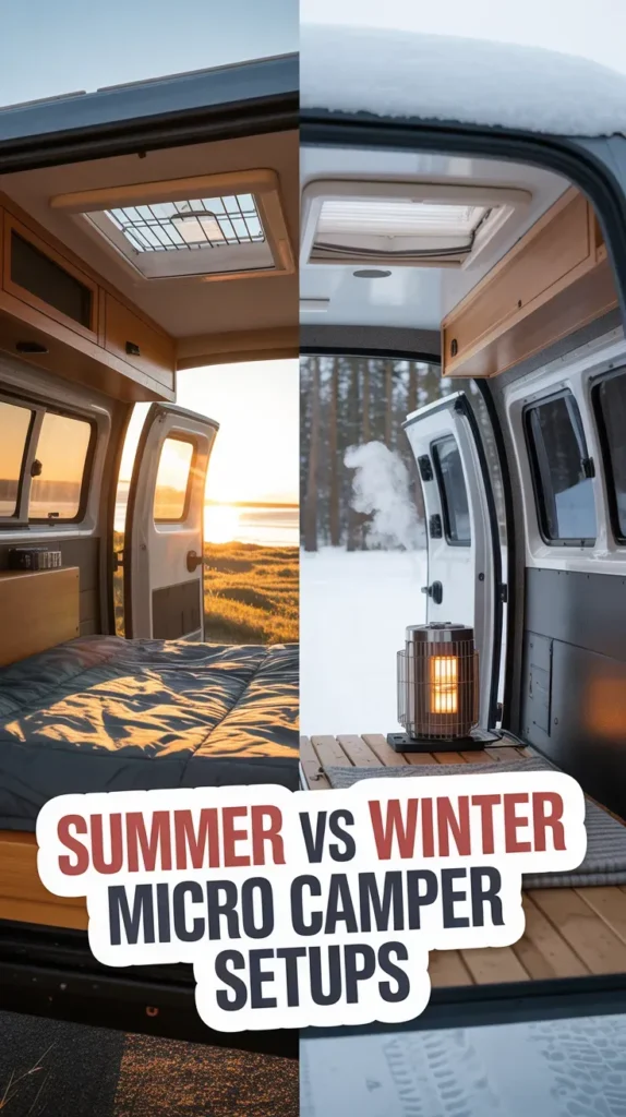 Why Summer and Winter Micro Camper Setups Differ