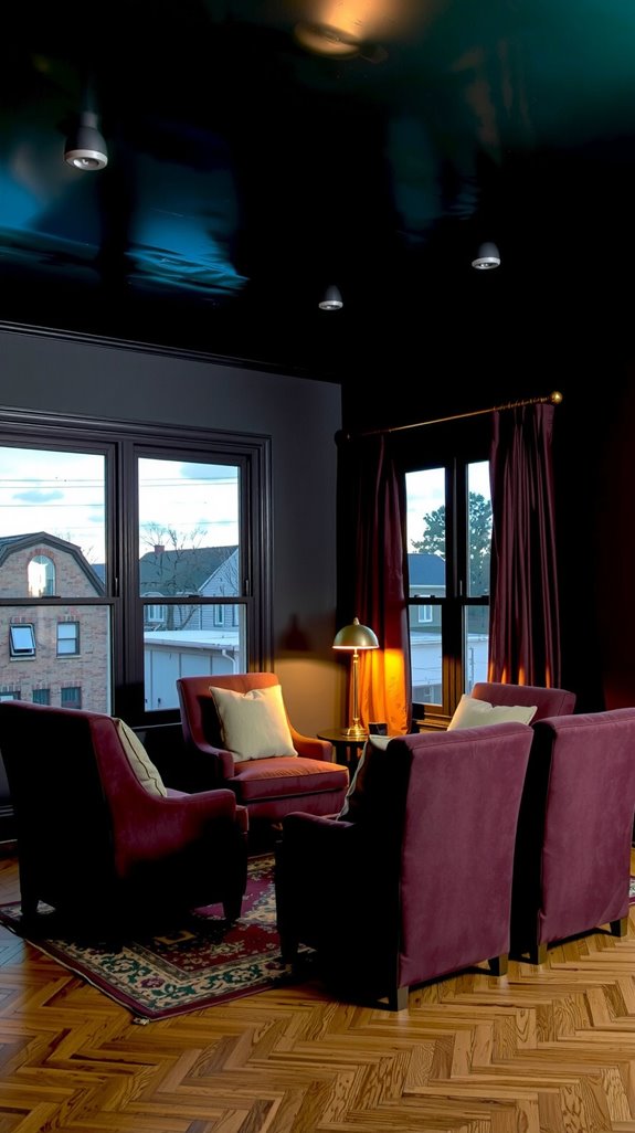 cocooning dark living rooms