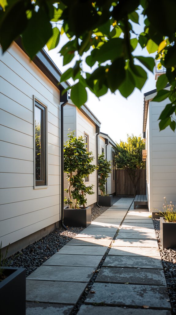 controlled daylight in courtyard