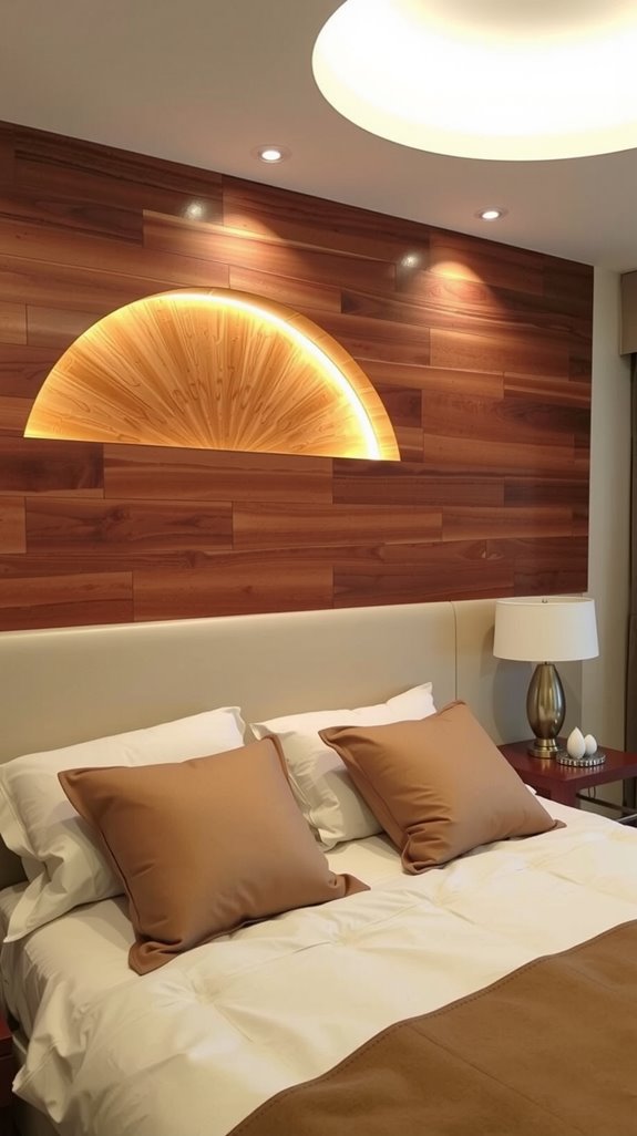 curved wood patterns installation