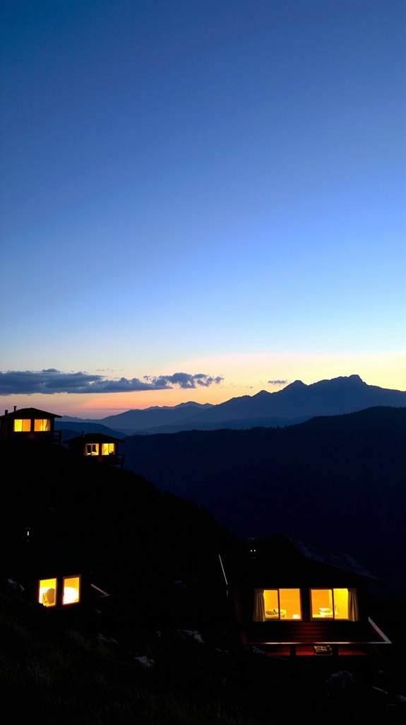 dramatic mountain silhouette views