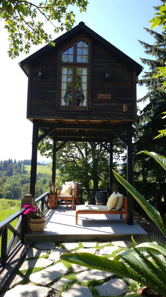 elevated covered outdoor space