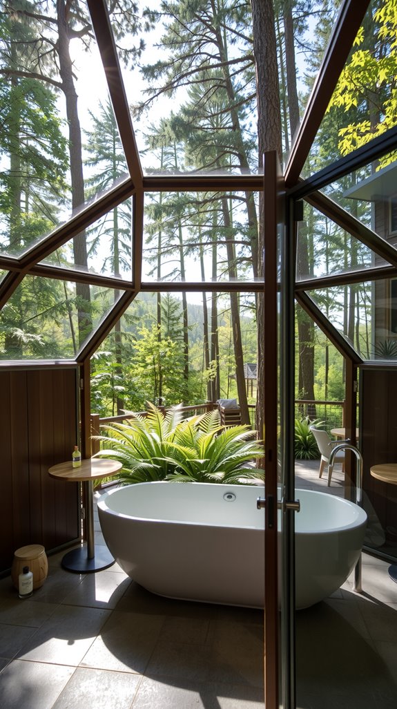 geodesic treehouse bathroom design